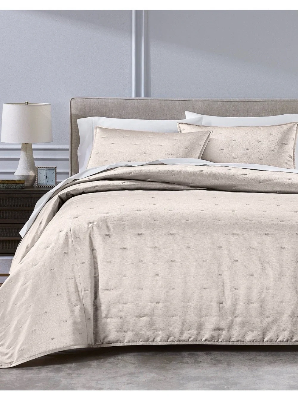 NIP Hotel Collection Glint 3-Pc. Coverlet Set, King in Blush $500 MSRP